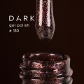 Gel Polish 130 DARK, esmalte semipermanente borgoña oscuro con microbrillo, 6 ml