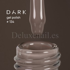 Gel Polish 134 DARK, esmalte semipermanente greige oscuro, 6 ml