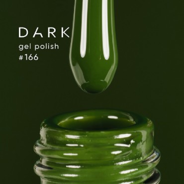 Gel Polish 166 DARK, esmalte semipermanente verde botella, 6 ml