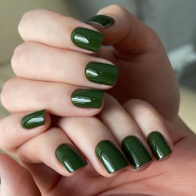 Gel Polish 166 DARK, esmalte semipermanente verde botella, 6 ml