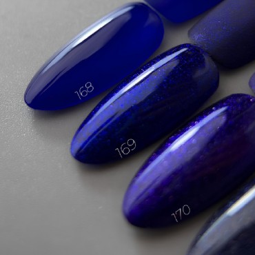 Gel Polish 169 DARK, esmalte semipermanente azul con microbrillo, 6 ml