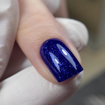 Gel Polish 169 DARK, esmalte semipermanente azul con microbrillo, 6 ml
