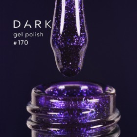 Gel Polish 170 DARK, esmalte semipermanente morado con microbrillo, 6 ml