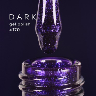 Gel Polish 170 DARK, esmalte semipermanente morado con microbrillo, 6 ml