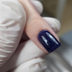 Esmalte Permanente Dark 171, Azul oscuro con micro brillo, 6 ml