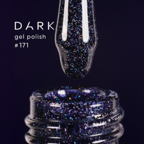 Esmalte Permanente Dark 171, Azul oscuro con micro brillo, 6 ml