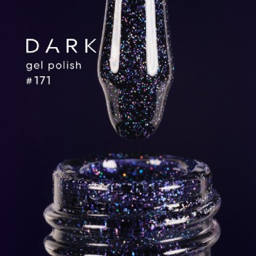 Gel Polish 171 DARK, esmalte semipermanente azul oscuro con microbrillo, 6 ml