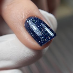 Esmalte Permanente Dark 172, Azul oscuro con purpurina, 6 ml