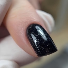 Gel Polish 174 DARK, esmalte semipermanente gris muy oscuro con microbrillo, 6 ml