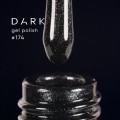 Gel Polish 174 DARK, esmalte semipermanente gris muy oscuro con microbrillo, 6 ml