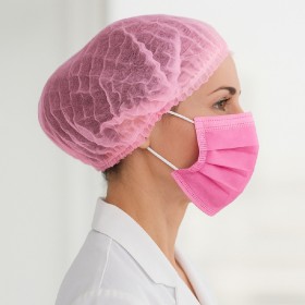 Gorros desechables, Rosa, 20 uds