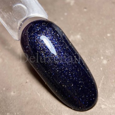 Gel Polish 114 DARK, esmalte semipermanente azul con microbrillo, 6 ml