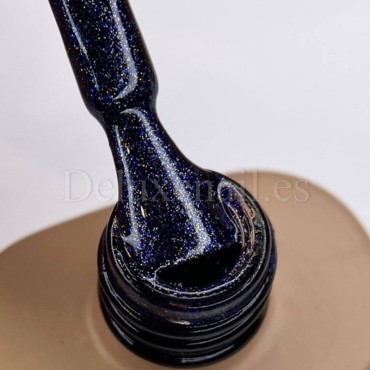 Gel Polish 114 DARK, esmalte semipermanente azul con microbrillo, 6 ml