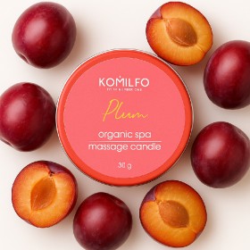 Vela para masaje Komilfo, Plum, 30 gr