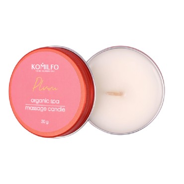 Vela para masaje Komilfo, Plum, 30 gr