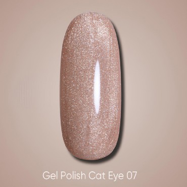 Gel Polish Cat Eye 07 DARK, esmalte semipermanente beige, 10 ml
