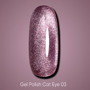 Gel Polish Cat Eye 03 DARK, esmalte semipermanente rosa, 10 ml