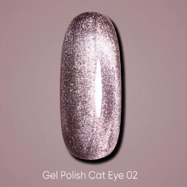 Gel Polish Cat Eye 02 DARK, esmalte semipermanente beige rosado, 10 ml