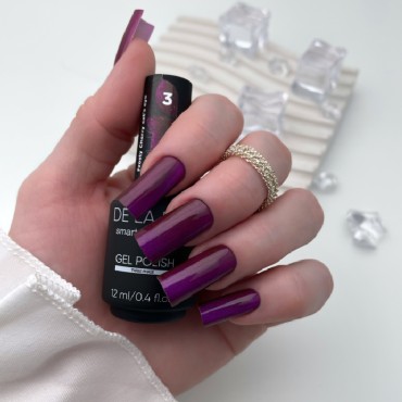 Frosty Cherry Cat´s eye 03 DE LA RO, esmalte permanente ojo de gato magenta, 12 ml