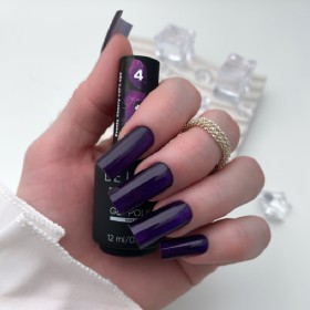 Frosty Cherry Cat´s eye 04 DE LA RO, esmalte permanente ojo de gato violeta profundo, 12 ml