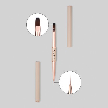 Pincel Doble Sintético Dark Liner 11 mm/ Gel 9 mm