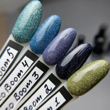 Esmalte Reflectante Oxxi Disco Boom 004, Azul claro, 10 ml