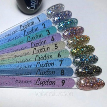 Esmalte Permanente Luxton Galaxy 6 (Purpurina Verde Multicolor), 10 ml.