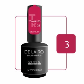Esmalte Permanente Town Red 03 DE LA RO, 12 ml