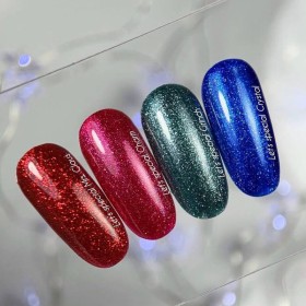 Esmalte Permanente Let’s special Mrs.Claus NAILSOFTHEDAY, Rojo con purpurina, 10 ml