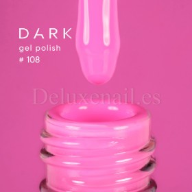 Gel Polish 108 DARK, esmalte semipermanente rosa neón, 6 ml
