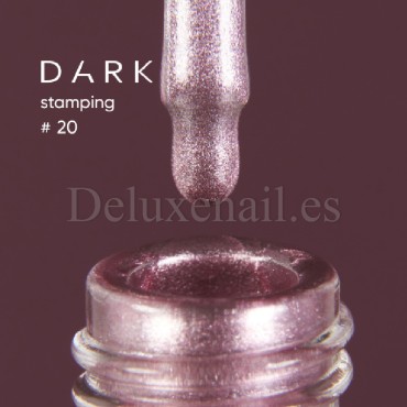 Esmalte Stamping Dark 20, Oro Rosado Metalizado, 10 ml