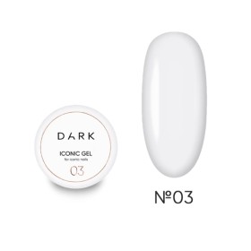 Iconic Gel 03 DARK, gel constructor líquido, blanco lechoso, 15 ml