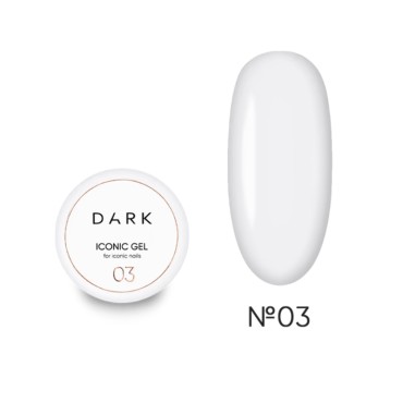 Iconic Gel 03 DARK, gel constructor líquido, blanco lechoso, 15 ml