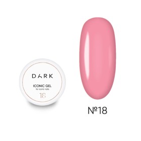 Iconic Gel 18 DARK, gel constructor líquido, coral rosado, 15 ml