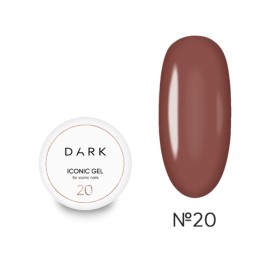 Iconic Gel 20 DARK, gel constructor líquido, marrón rosado, 15 ml