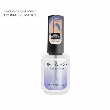 Aceite seco de cutícula con brillo Aroma Provance DE LA RO, 12 ml