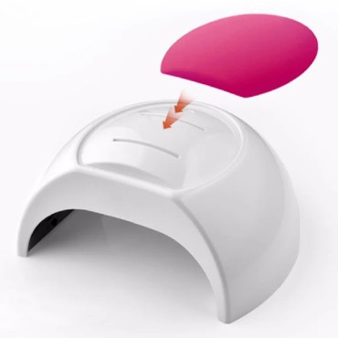 LED/UV Lámpara Sun 2C, 48 W, Blanco con almohadilla de goma rosa