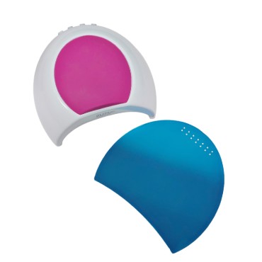 LED/UV Lámpara Sun 2C, 48 W, Blanco con almohadilla de goma rosa