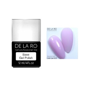 Cold Gel Base 03 DE LA RO, gel líquido nude rosa frío, 12 ml