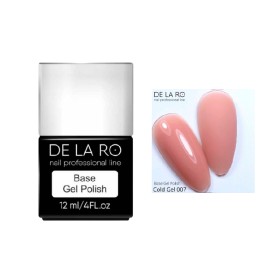 Cold Gel Base 07 DE LA RO, gel líquido nude melocotón, 12 ml