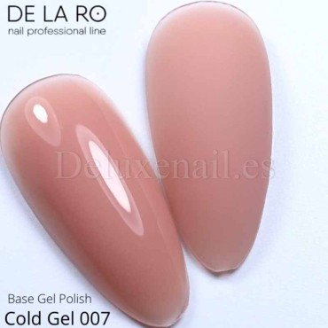 Cold Gel Base 07 DE LA RO, gel líquido nude melocotón, 12 ml