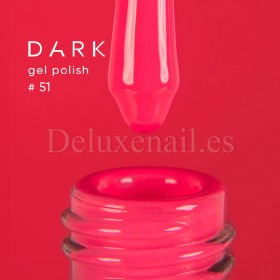 Gel Polish 051 DARK, esmalte semipermanente coral neón, 6 ml