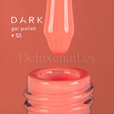 Gel Polish 053 DARK, esmalte semipermanente melocotón anaranjado neón, 6 ml