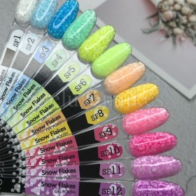 Colección de Esmaltes Permanentes Snow Flakes DE LA RO, 10 ml