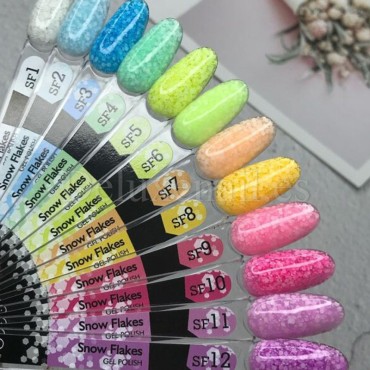 Colección de Esmaltes Permanentes Snow Flakes DE LA RO, 10 ml