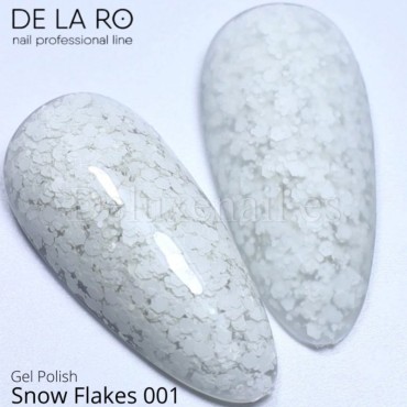 Colección de Esmaltes Permanentes Snow Flakes DE LA RO, 10 ml