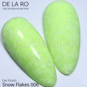 Colección de Esmaltes Permanentes Snow Flakes DE LA RO, 10 ml