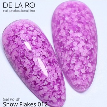 Colección de Esmaltes Permanentes Snow Flakes DE LA RO, 10 ml