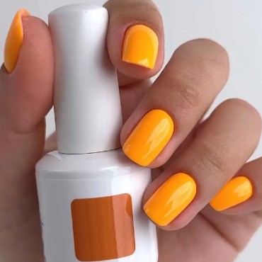 Esmalte Permanente Papaya American Creator, Amarillo anaranjado neón, 15 ml