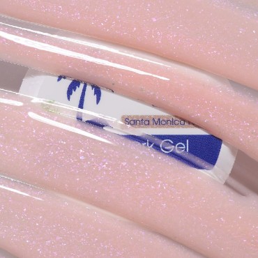 Framework Gel West Coast Santa Monica Nude American Creator, Gel constructor beige rosado con micro brillo, 30 ml